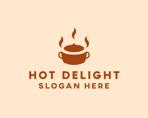 Brown Hot Pot logo design