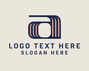 Retro Letter A Company Logo