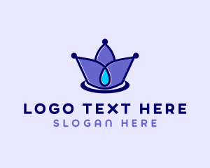 Tiara - Crown Spa Droplet logo design