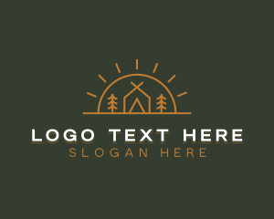 Summer - Camping Camp Tent logo design