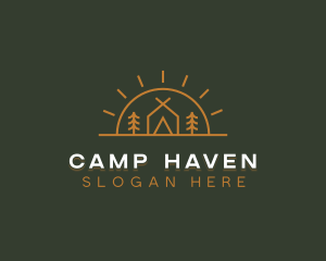 Camping Camp Tent logo design