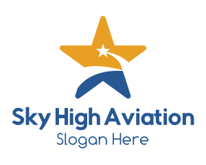 Sky Shooting Star logo design