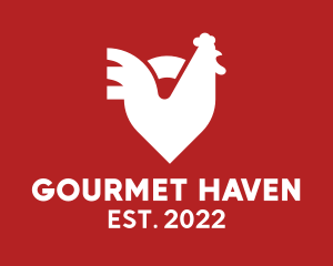 Chicken Restaurant GPS logo design