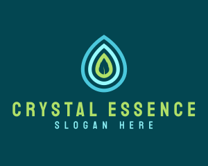 Mineral - Water Drop Leaf logo design