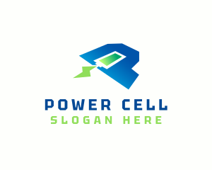 Powerbank Battery Charging logo design