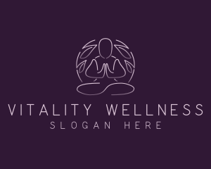 Wellness Yoga Meditation logo design