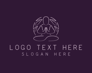 Leaf - Wellness Yoga Meditation logo design