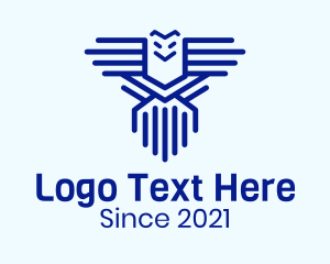 Security - Geometric Wing Bird logo design