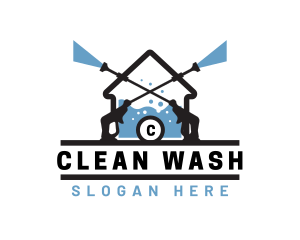 Pressure Washer Cleaning logo design