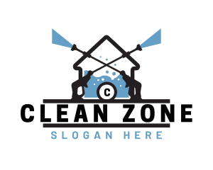 Pressure Washer Cleaning logo design