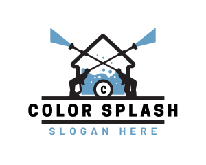 Pressure Washer Cleaning logo design