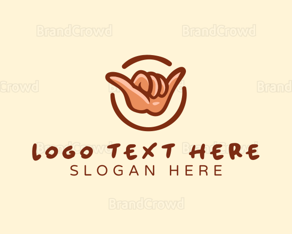 Shaka Hand Sign Logo