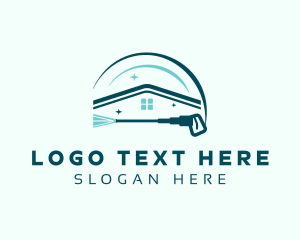 Cleaning Services - Home Pressure Washing Cleaner logo design