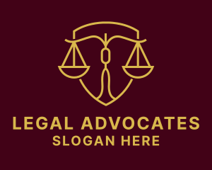 Gold Legal Scale  logo design