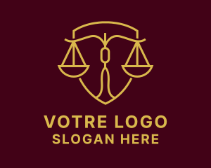 Gold Legal Scale  logo design