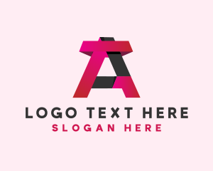 3D Modern Letter A  logo design