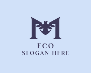 Eagle Falcon Letter M Logo