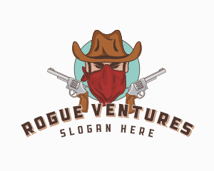 Cowboy Revolver Gun logo design