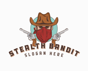 Cowboy Revolver Gun logo design