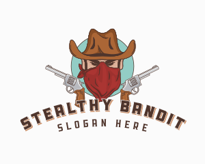 Cowboy Revolver Gun logo design