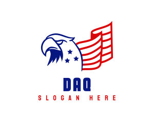 Patriotic Flag Eagle  Logo