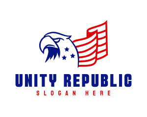 Republic - Patriotic Flag Eagle logo design