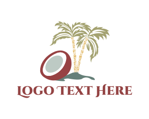 Pinoy - Coconut Tree Island logo design