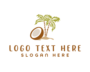 Island - Coconut Tree Island logo design