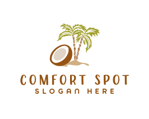 Coconut Tree Island logo design