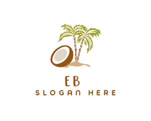 Destination - Coconut Tree Island logo design