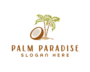 Coconut Tree Island logo design