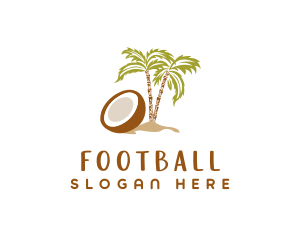 Vacation - Coconut Tree Island logo design