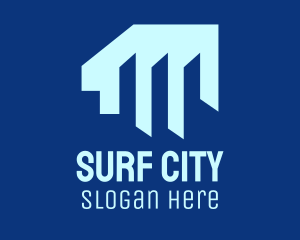 Blue City Buildings logo design