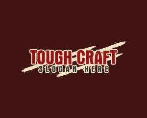 Rough - Scratch Scary Paintbrush logo design