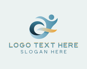 Disabled - Wheelchair Disability Support logo design