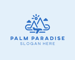 Tropics - Plane Mountain Getaway logo design