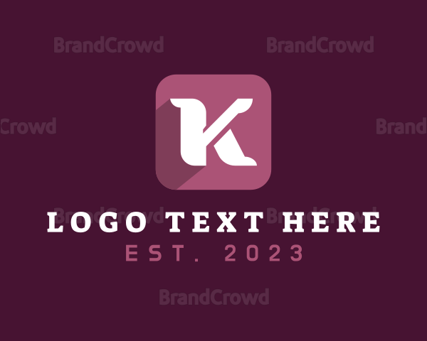 Web Developer Letter K Logo