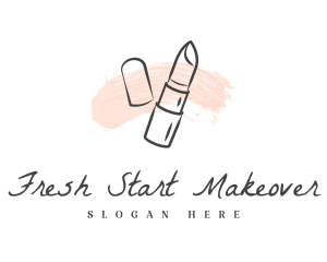 Pastel Lipstick Smudge logo design