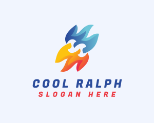 Cool Fire Water logo design