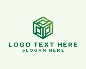 Shipping - Green Cube Logistics logo design