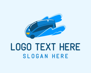 Van - Clean Car Splash logo design