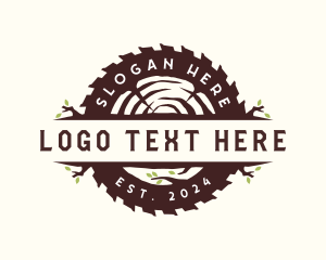 Forest - Wooden Saw Lumber logo design