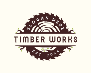 Lumber - Saw Lumber Wood logo design