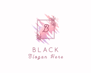 Floral Frame Watercolor Logo