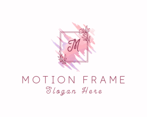 Floral Frame Watercolor logo design