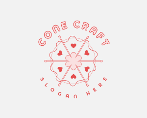 Lovely Knitting Needle logo design