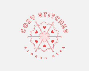 Lovely Knitting Needle logo design