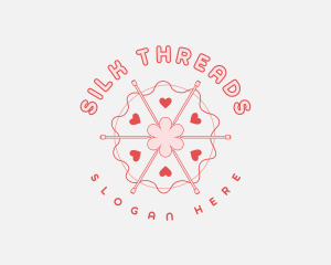 Lovely Knitting Needle logo design