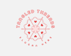 Lovely Knitting Needle logo design