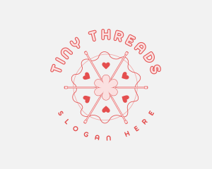 Lovely Knitting Needle logo design